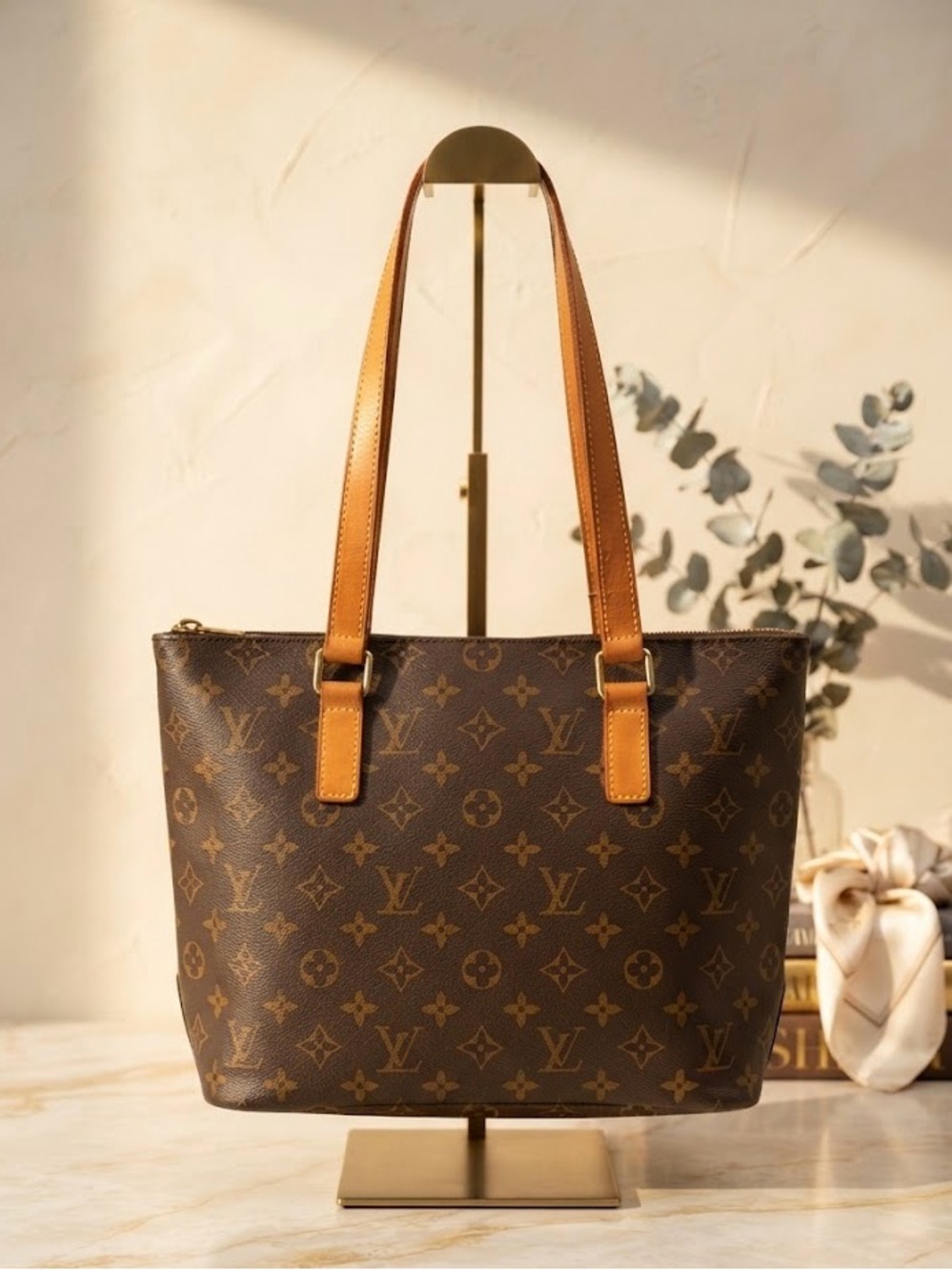 Vintage Authentic Louis Vuitton Cabas Piano Tote Bag